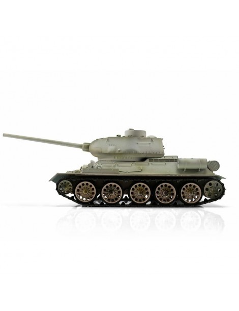 RC tankas TORRO PRO 1/16 T-34/85 Winter IR su metalinėmis vikšrinėmis grandinėmis