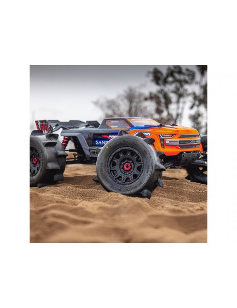 Pro-Line Sand Paw HP belted padangos su Raid ratais 1/8 RC monster truck modeliui