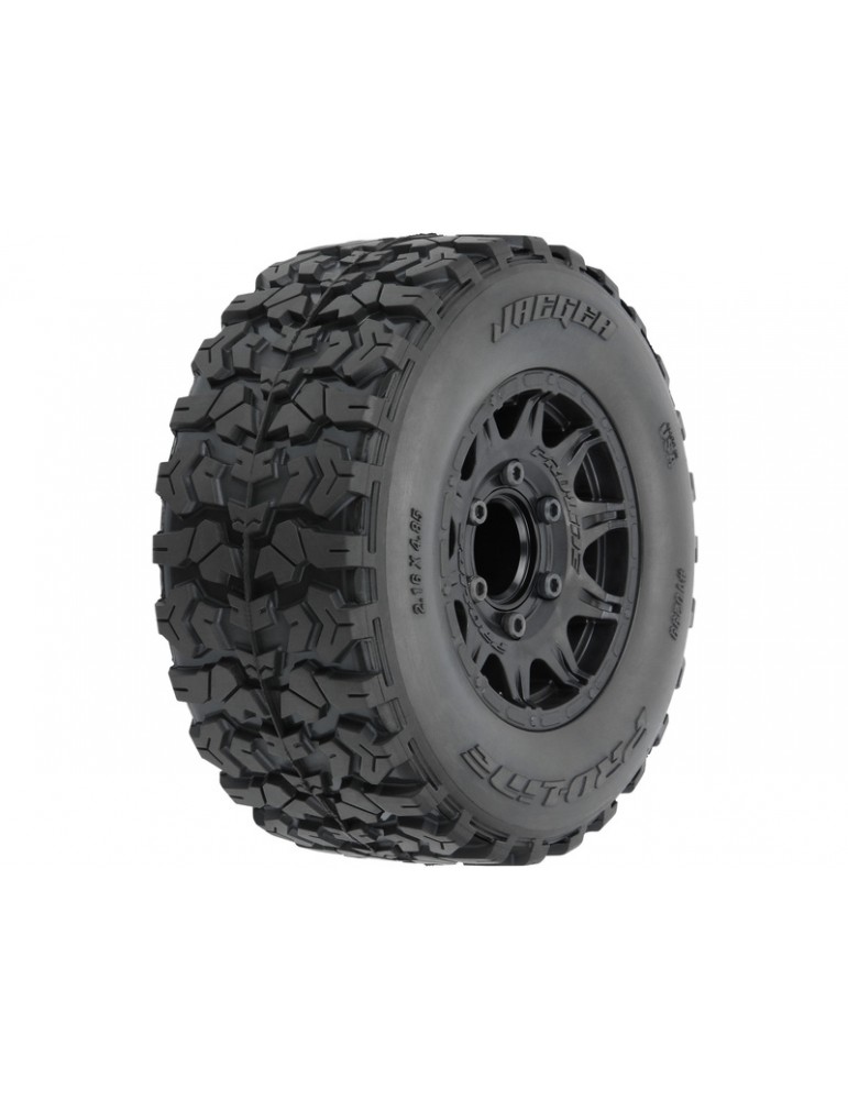 Pro-Line Jaeger HP belted padangos su Raid ratais 1/10 RC monster truck modeliui