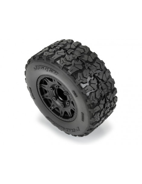 Pro-Line Jaeger HP belted padangos su Raid ratais 1/10 RC monster truck modeliui