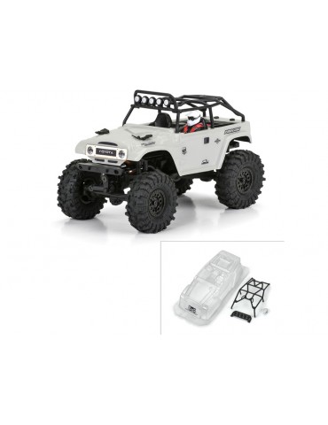 Pro-Line Toyota Land Cruiser FJ40 skaidrus kėbulas su rėmu SCX24