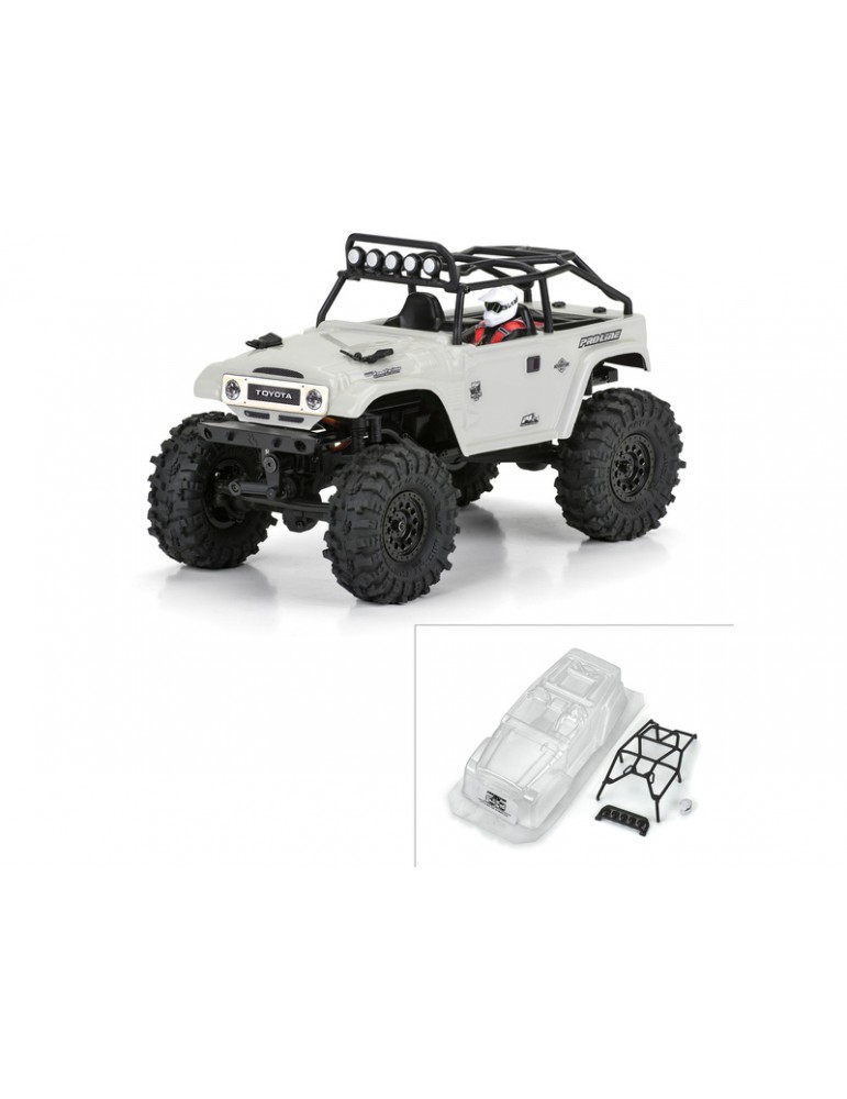 Pro-Line Toyota Land Cruiser FJ40 skaidrus kėbulas su rėmu SCX24