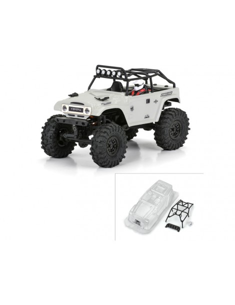 Pro-Line Toyota Land Cruiser FJ40 skaidrus kėbulas su rėmu SCX24