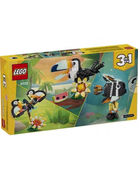 LEGO Creator Laukiniai gyvūnai: atogrąžų tukanas konstruktorius