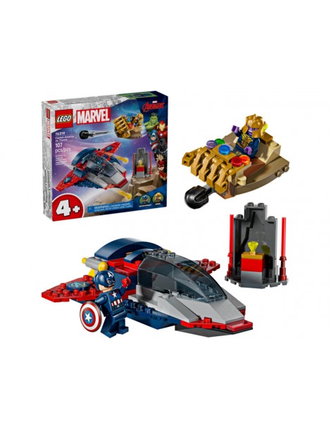 LEGO Marvel Kapitonas Amerika prieš Tanosą konstruktorius vaikams