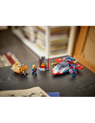 LEGO Marvel Kapitonas Amerika prieš Tanosą konstruktorius vaikams
