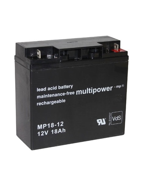 Multipower MP12,0-18C PB celė 12V 18Ah švino-rūgšties akumuliatorius vaikų mašinėlėms 8KM8468