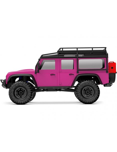 Rožinis Traxxas TRX-4M 1:18 RTR RC kopimo modelis nuotykiams namuose ir lauke, iki 1 val. veikimo laiku
