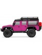 Rožinis Traxxas TRX-4M 1:18 RTR RC kopimo modelis nuotykiams namuose ir lauke, iki 1 val. veikimo laiku