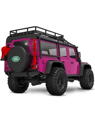 Rožinis Traxxas TRX-4M 1:18 RTR RC kopimo modelis nuotykiams namuose ir lauke, iki 1 val. veikimo laiku
