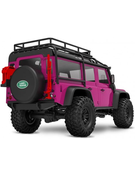 Rožinis Traxxas TRX-4M 1:18 RTR RC kopimo modelis nuotykiams namuose ir lauke, iki 1 val. veikimo laiku