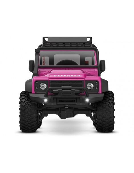 Rožinis Traxxas TRX-4M 1:18 RTR RC kopimo modelis nuotykiams namuose ir lauke, iki 1 val. veikimo laiku