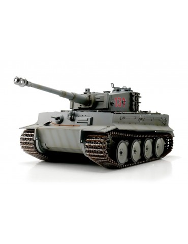RC tankas Tiger I 1:16 pilkas IR kovos sistema