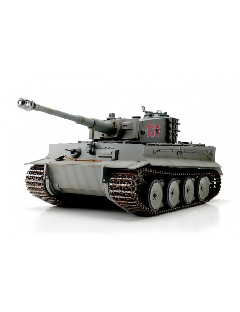 RC tankas Tiger I 1:16 pilkas IR kovos sistema