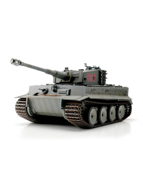 RC tankas Tiger I 1:16 pilkas IR kovos sistema