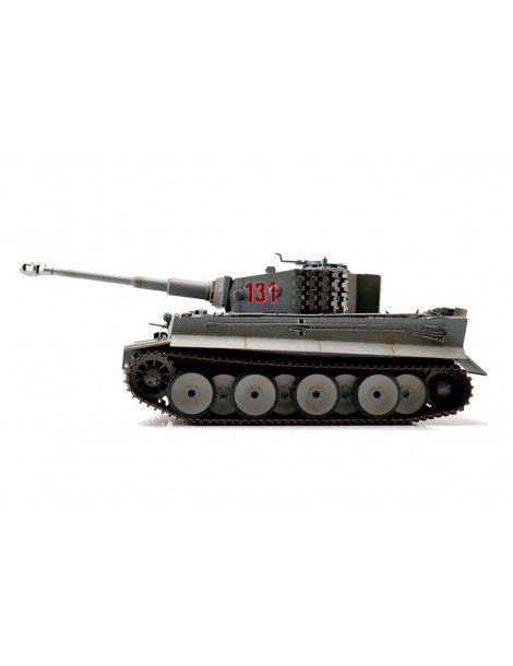 RC tankas Tiger I 1:16 pilkas IR kovos sistema