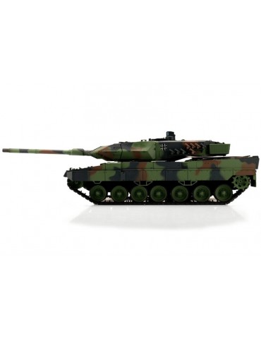 RC tankas 1/16 Leopard 2A6 camo BB+IR su metaliniais vikšrais