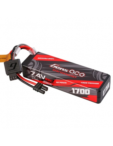 Gens ace G-Tech 1700mAh 2S 7.4V LiPo akumuliatorius HardCase iEC2