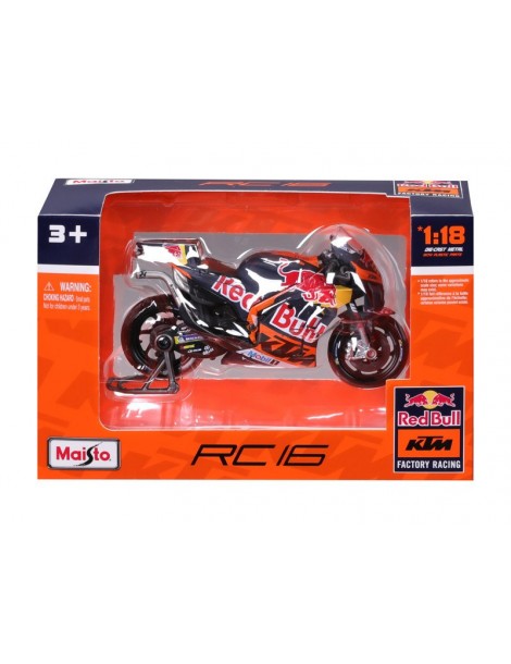Maisto 1:18 Brad Binder Red Bull KTM Factory Racing 2023 motociklo modelis