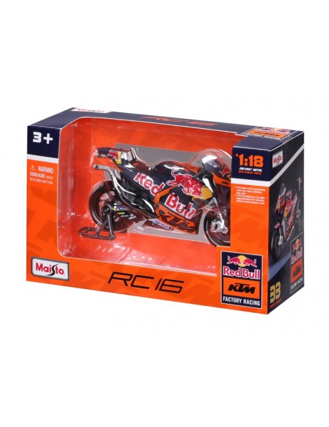 Maisto 1:18 Brad Binder Red Bull KTM Factory Racing 2023 motociklo modelis