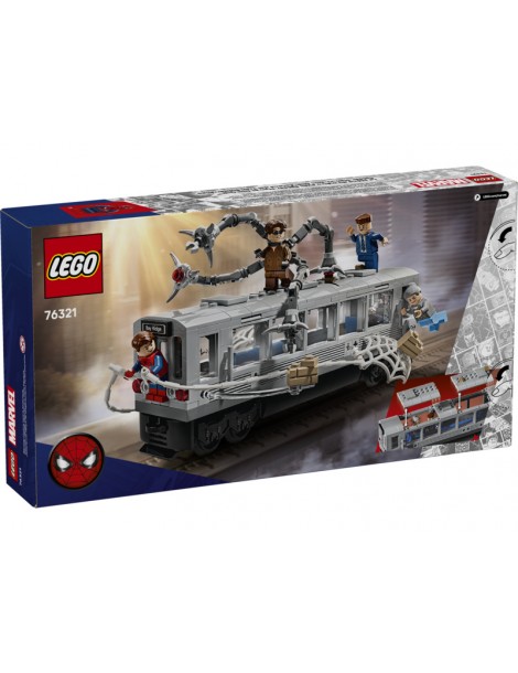 LEGO Marvel 76321 Žmogaus voro ir Daktaro Aštuonkojo kova su metro traukiniu