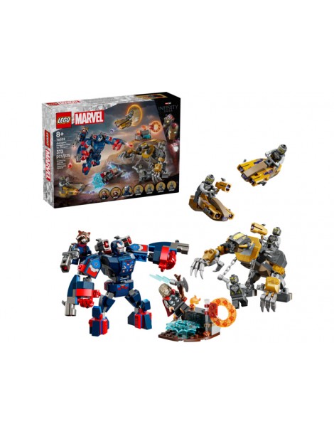 LEGO Marvel 76322 Toras prieš Čitaurį rinkinys su mini figūrėlėmis