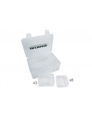 PLASTIC BOX W/ 3 BIG & 8 MED INNER BOXES