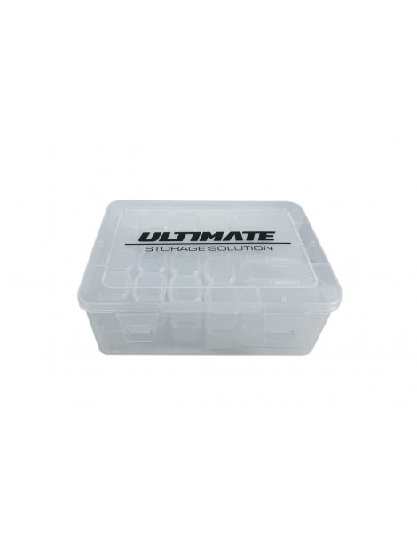 PLASTIC BOX W/ 5 MED & 32 SMALL INNER BOXES
