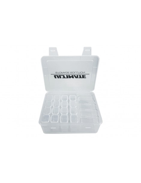 PLASTIC BOX W/ 5 MED & 32 SMALL INNER BOXES