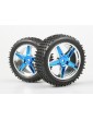 Front Wheel Complete- Buggy 1:10, 2pcs (Blue metalic)