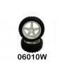 Front Wheel Complete- Buggy 1:10, 2pcs (White)