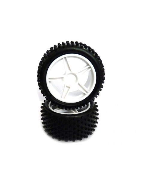 Rear Wheel Complete- Buggy 1:10, 2pcs (White)