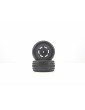 Truggy Black Rear Tires&Rims 2P