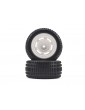 Truggy White Rear Tires&Rims 2P