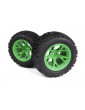 Mounted Linebacker Tire on MT Wheel (Green/2pcs)