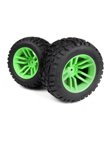 Mounted MixBlok Tire on XT Wheel (Green/2pcs)