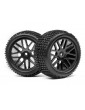 Complete wheel, 1:10 Buggy Rear (2pcs)