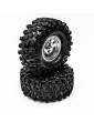 CLIMBER 1.9" Terrain Truck Tires Mounted, chrome