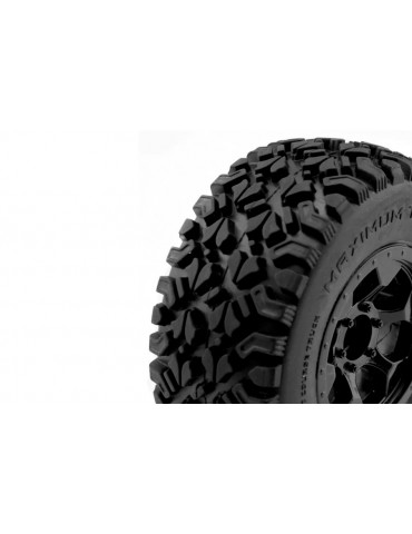 Short Course premounted tyres on black rims