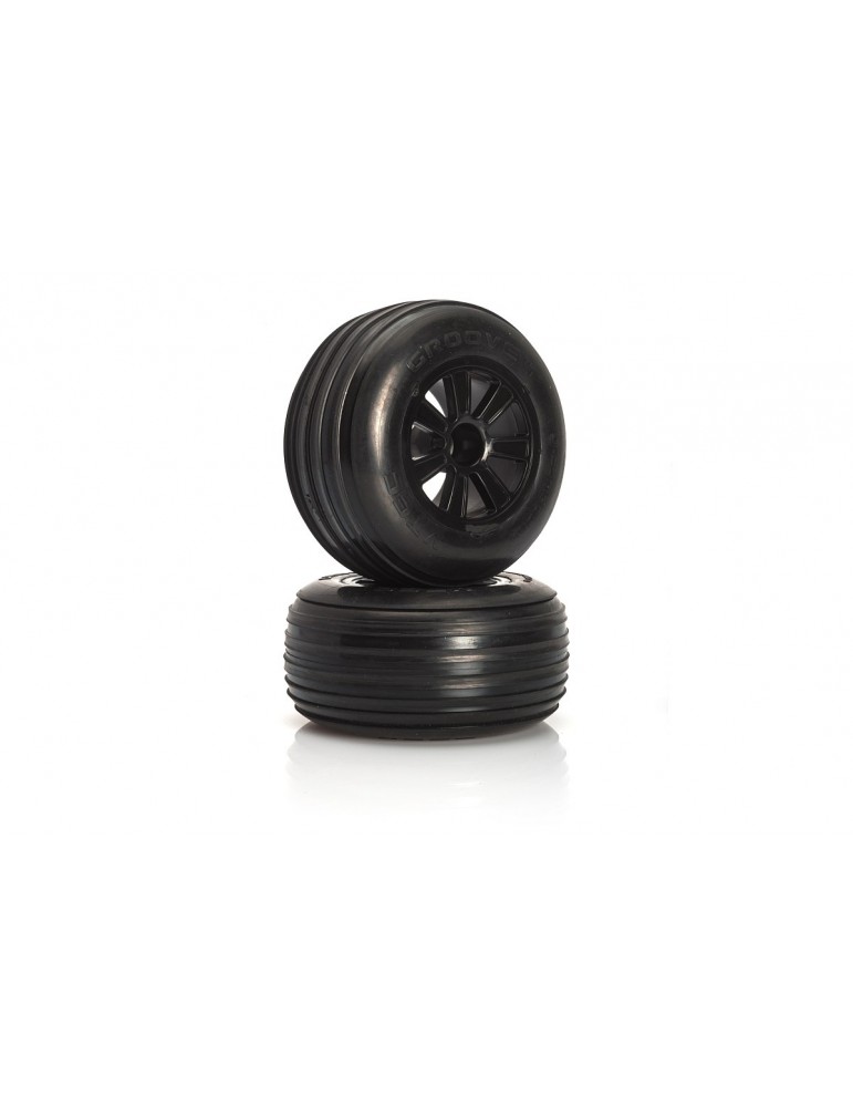 VTEC Groove 2WD pre-glued tyre front - 1/10 Truggy J-Compound