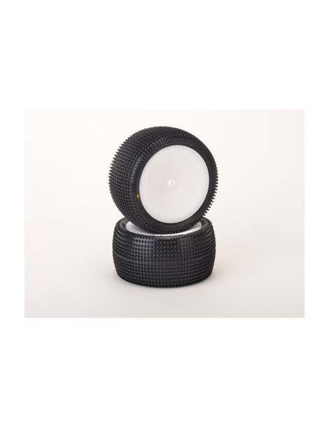 Pre-Glued Cactus 1/10 - Rear Tyres - Yellow (1 pair)