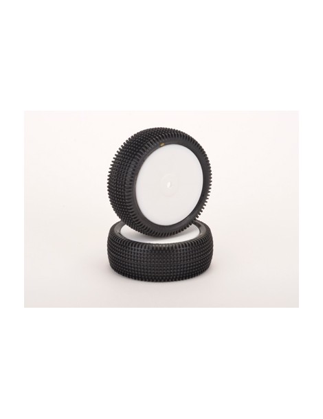 Pre-Glued Cactus 1/10 - 4WD Front Tyres - Yellow (1 pair)