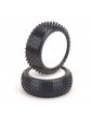 Pre-Glued Mezzo 1/10 - 4WD Front Tyres - Yellow (High Performance, 1 pair)