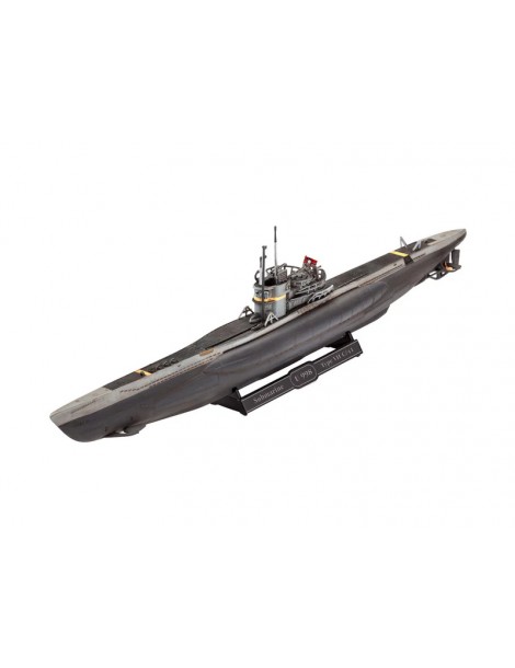 Revell VII C/41 vokiečių povandeninio laivo 1:350 pradedančiųjų rinkinys su dažais ir klijais