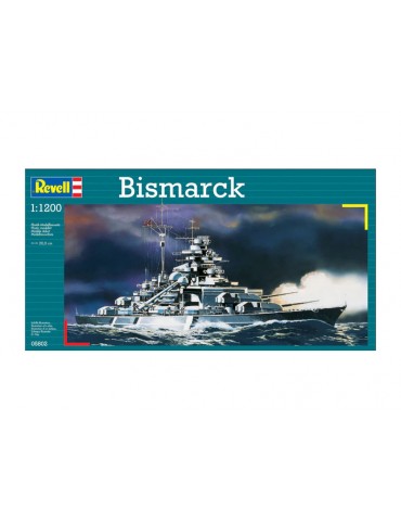 Revell Bismarck 1:1200 pradedančiųjų modeliukų rinkinys su dažais ir klijais