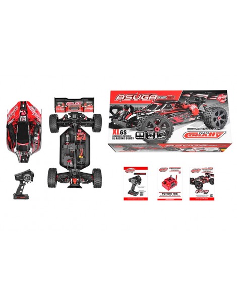 Team Corally - ASUGA XLR 6S - RTR - Red - Brushless Power 6S - No Battery - No Charger
