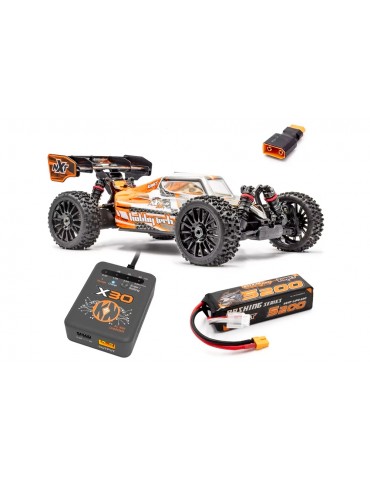 SPIRIT NXT RR Brushless 1/8 oranžinis RC buggy su baterija ir įkrovikliu