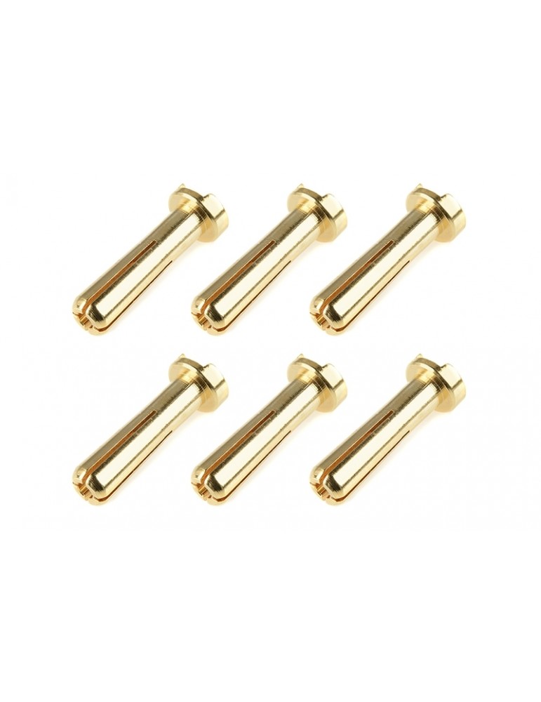 Bullit Connector 4.0mm - Male - Solid Type - Gold Plated - Ultra Low Resistance - Wire 90