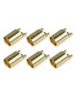 Bullit Connector 6.5mm - Female - Gold Plated - Ultra Low Resistance - 6 pcs