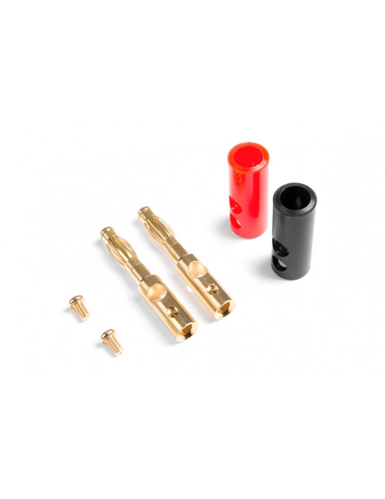 Bananas plug 4mm Screw (black+red)